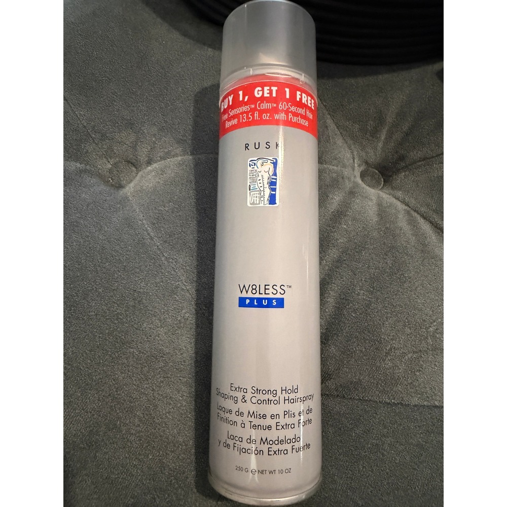 Rusk W8less Plus Extra Strong Hold Shaping & Control Hairspray 10 oz New
